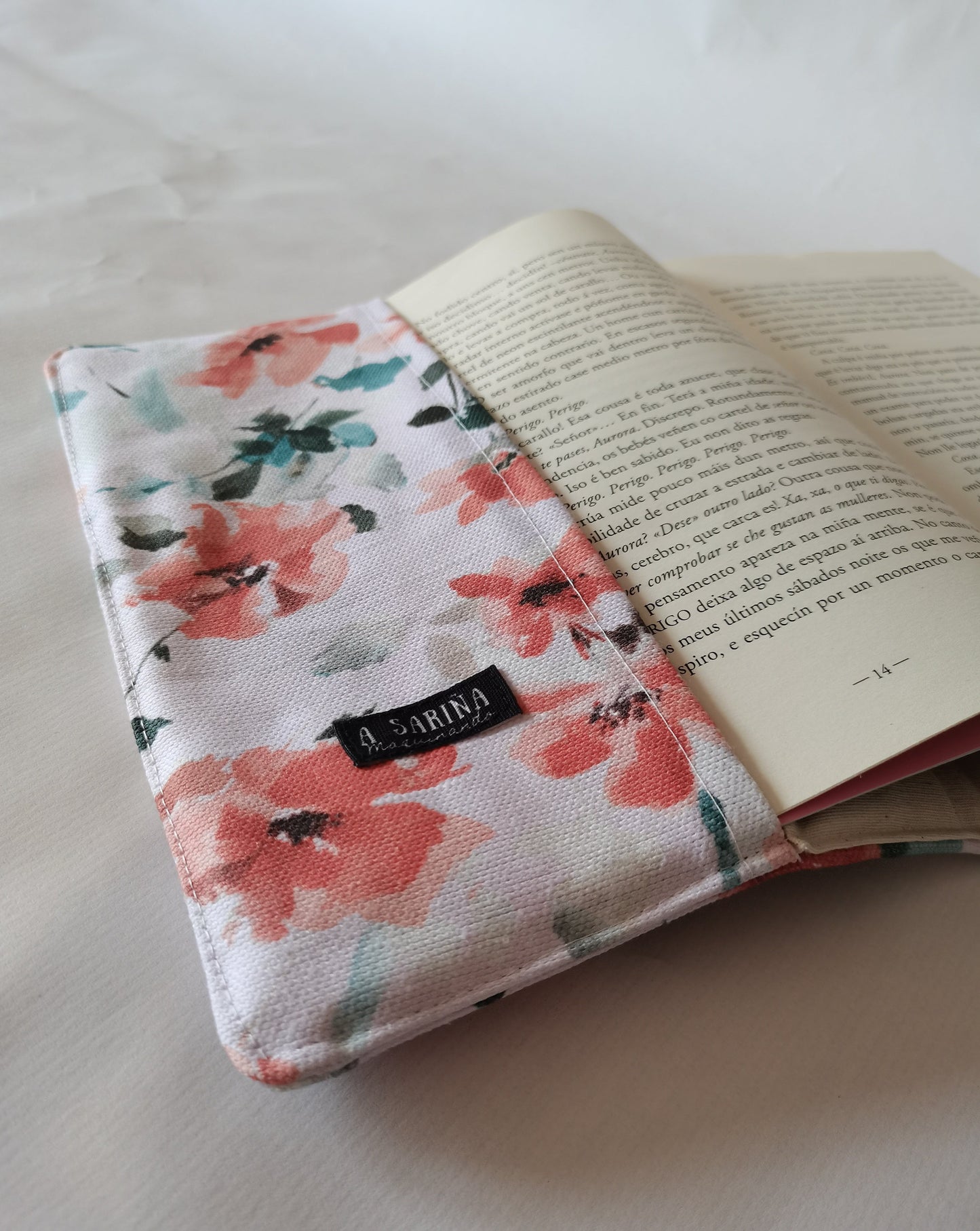 Funda Solapas Blanca Flores